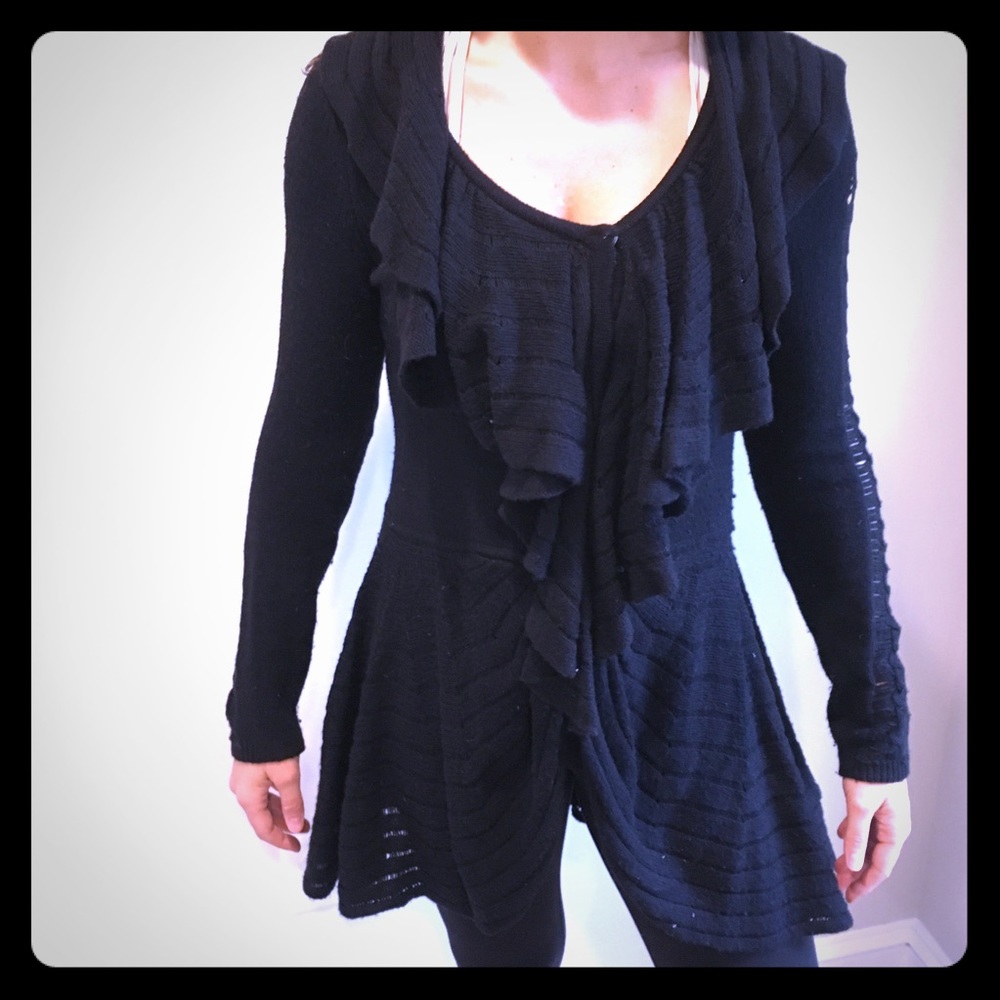 Long black sweater